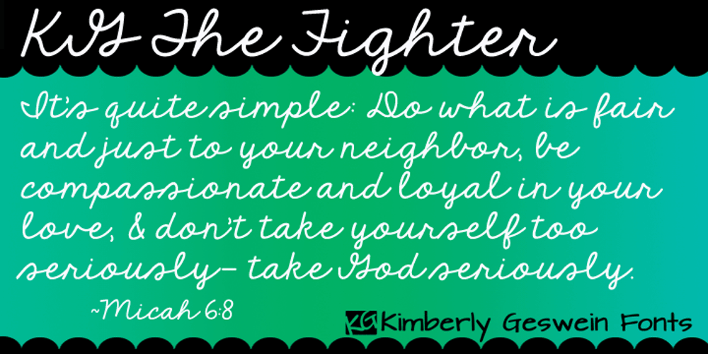 KG The Fighter font