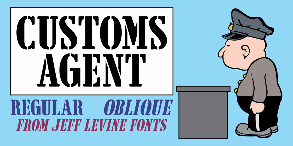 Customs Agent JNL font