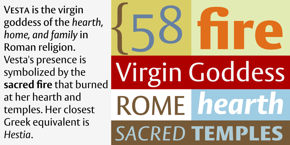 Vesta font