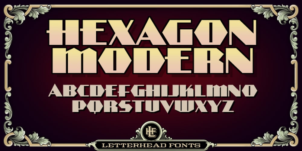 LHF Hexagon Modern font