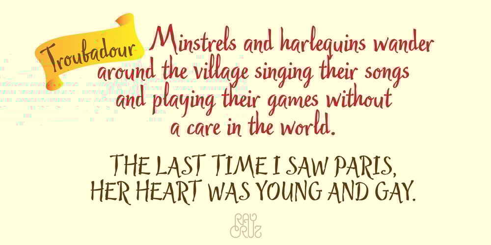 Troubadour font