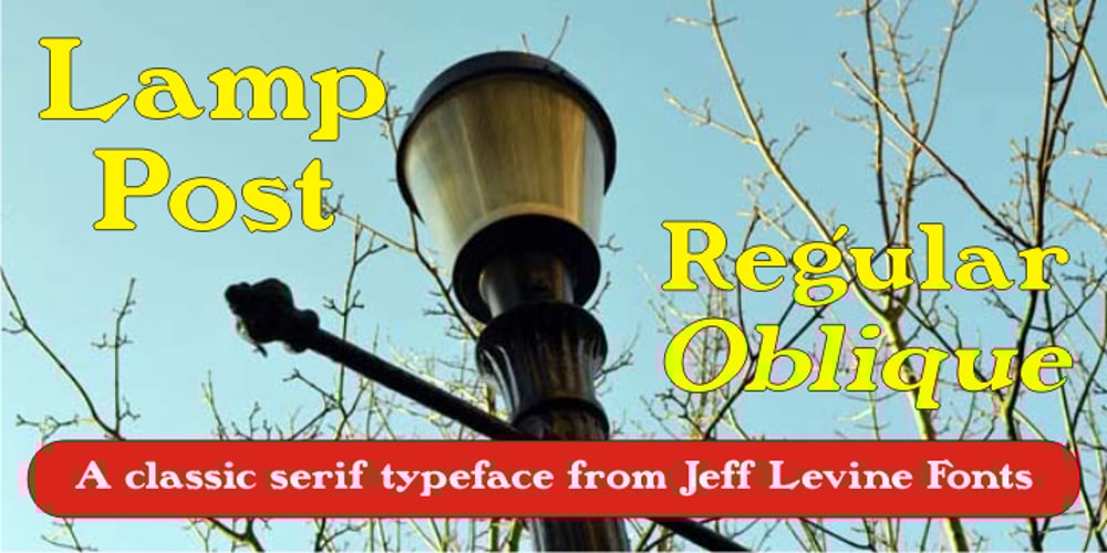 Lamp Post JNL font