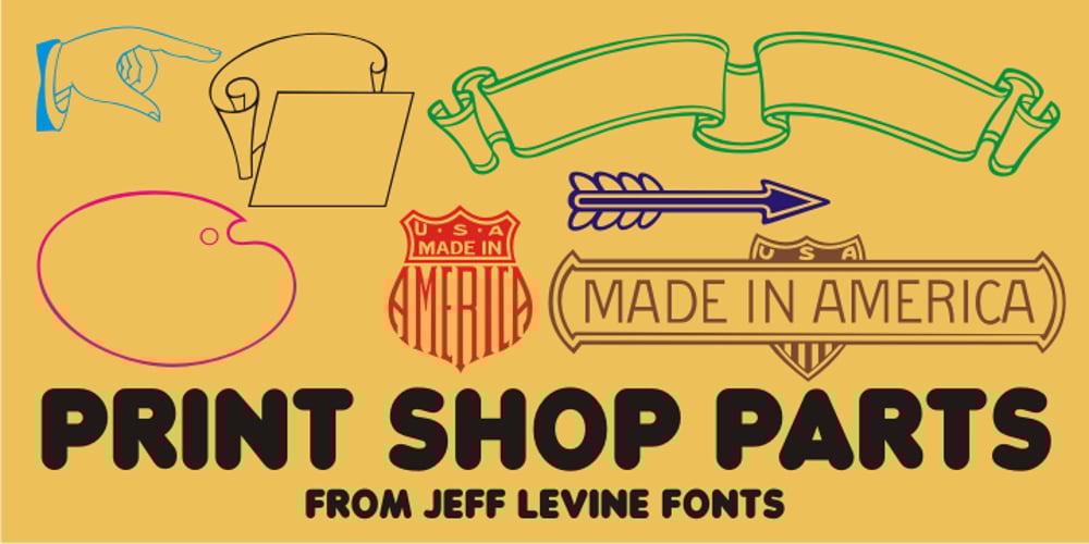 Print Shop Parts JNL font