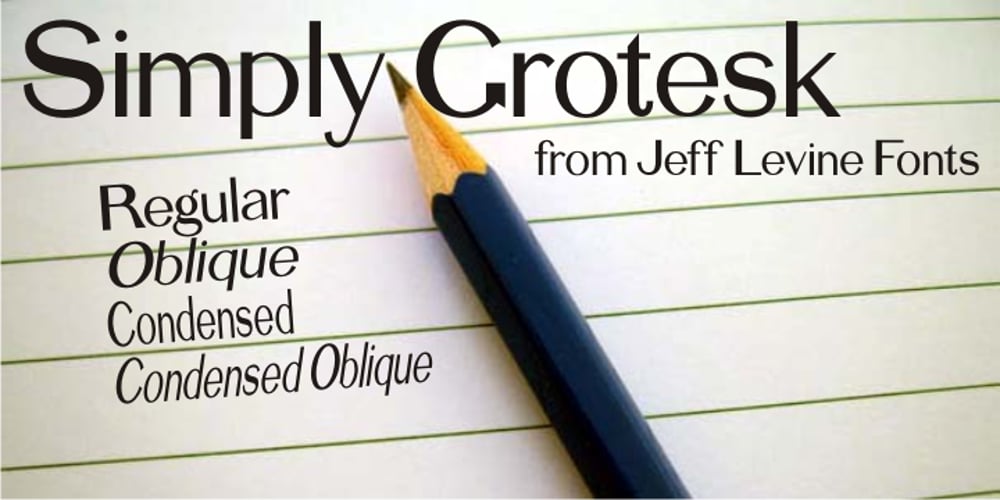 Simply Grotesk JNL font