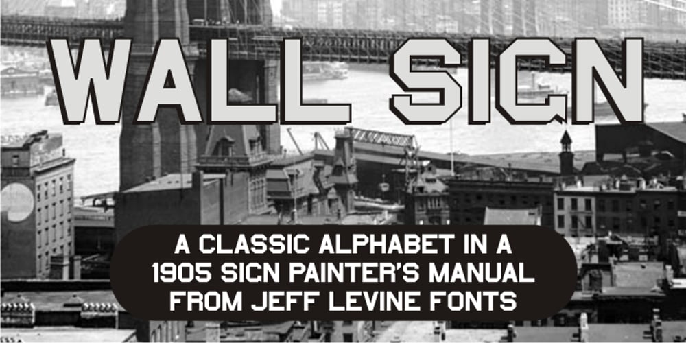 Wall Sign JNL font