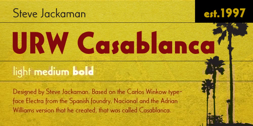 Casablanca font