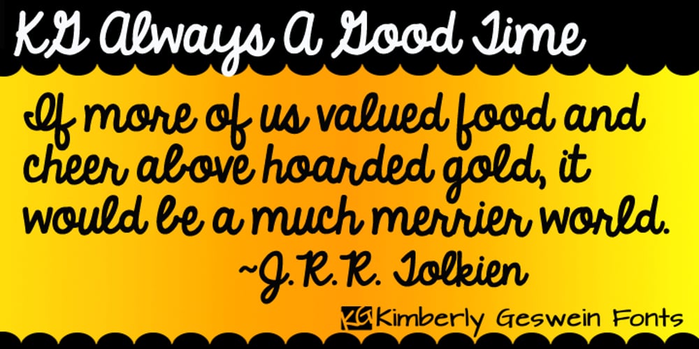 KG Always A Good Time font