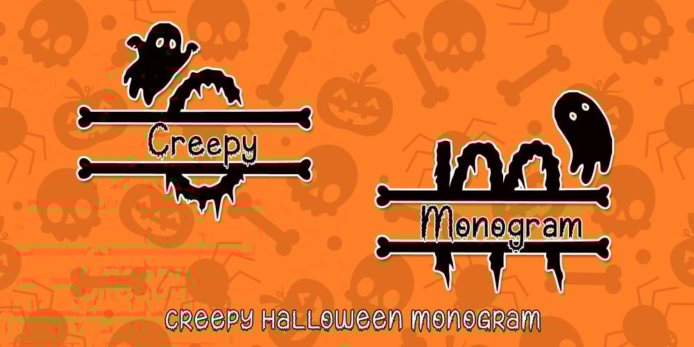 Creepy Halloween Monogram font