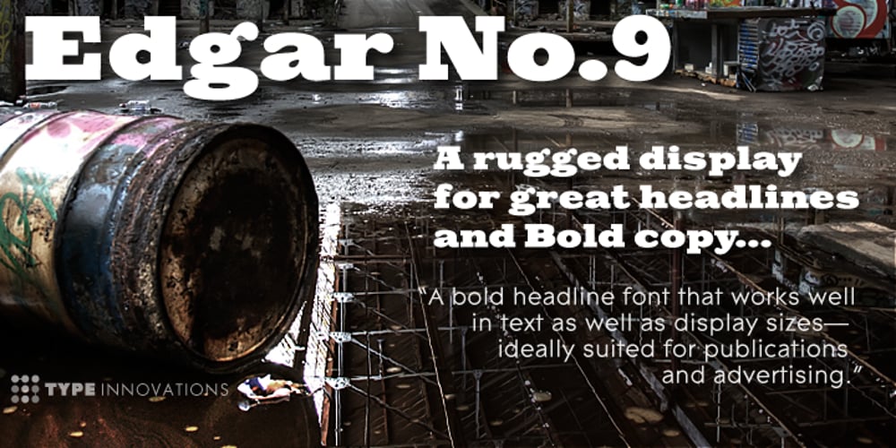Edgar No 9 font
