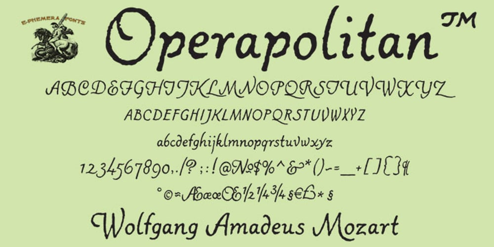 Operapolitan font