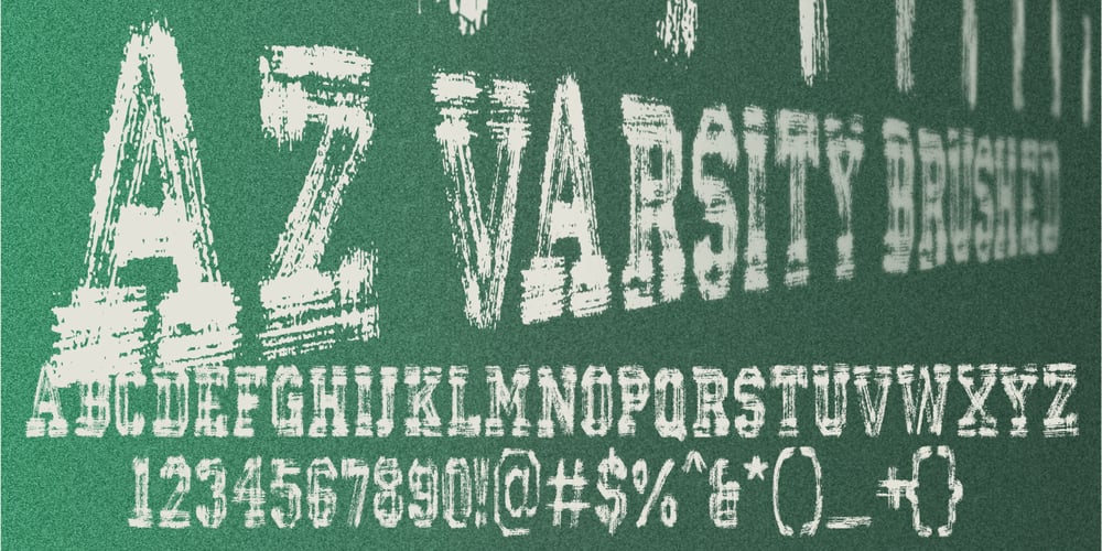 AZ Varsity Brush font