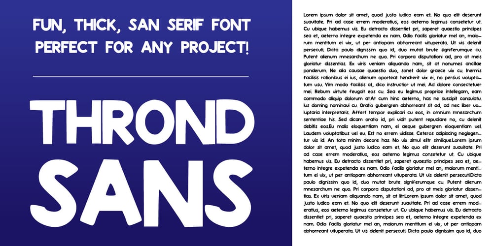 Thrond SANS font