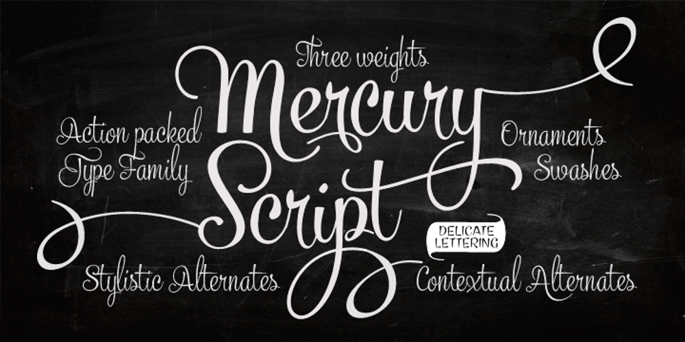 Mercury Script font