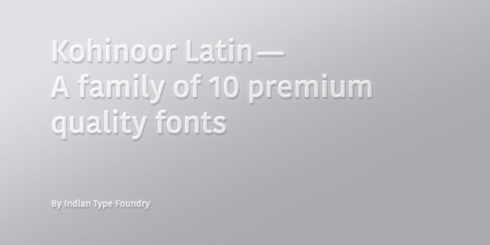 Kohinoor Latin font