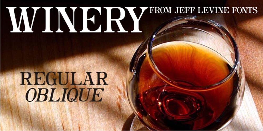 Winery JNL font