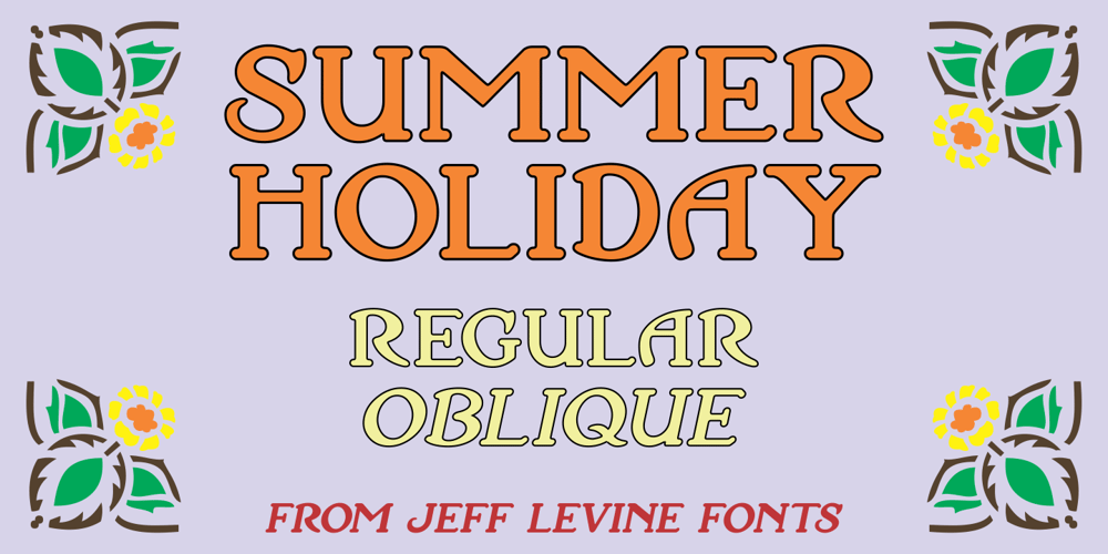 Summer Holiday JNL font