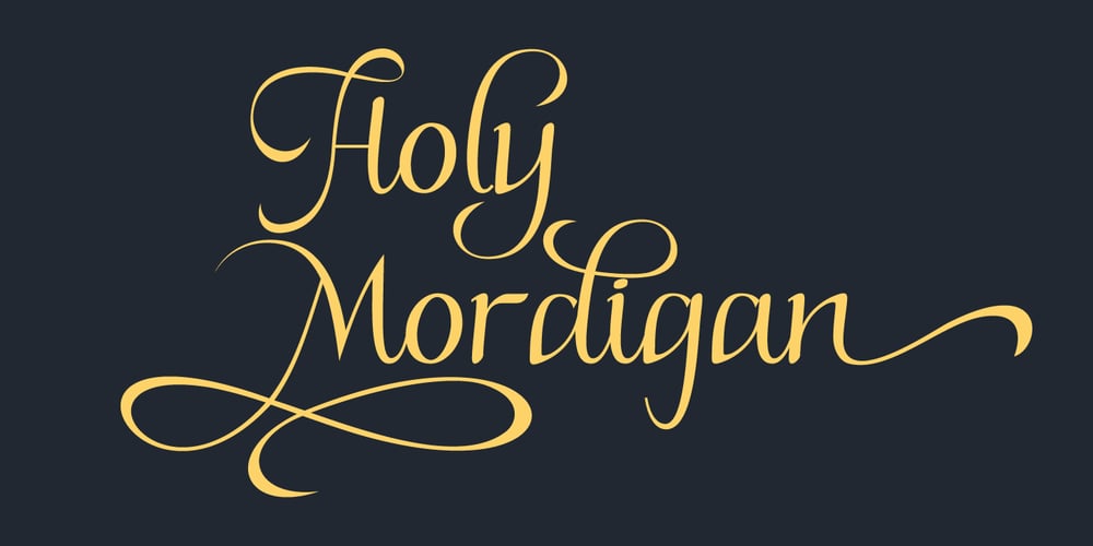 Holy Mordigan font