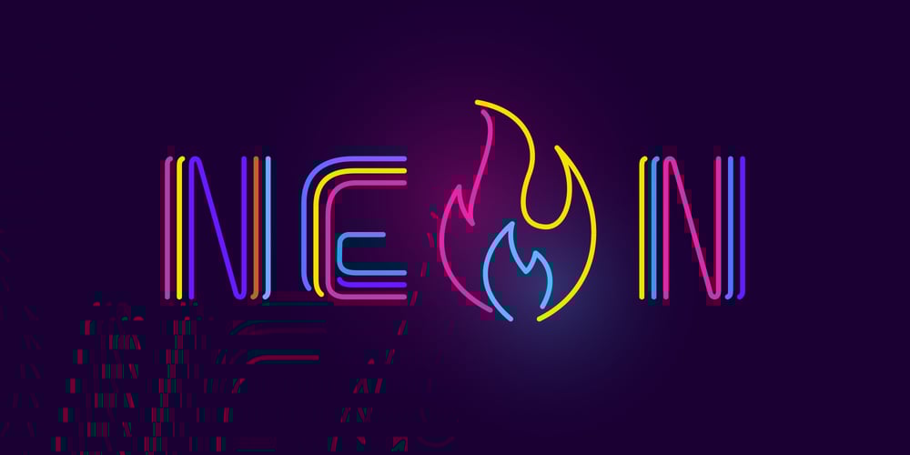Three Neon Lines font