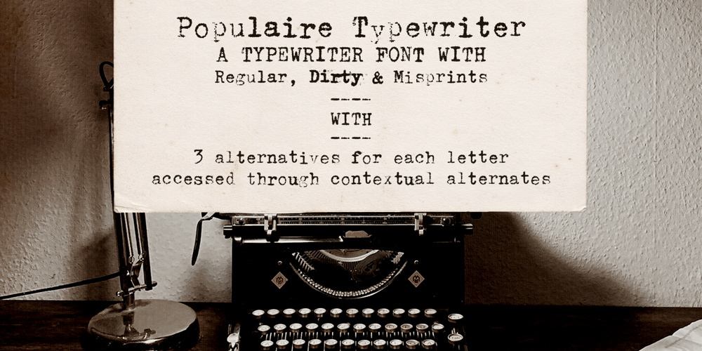 Populaire Typewriter font
