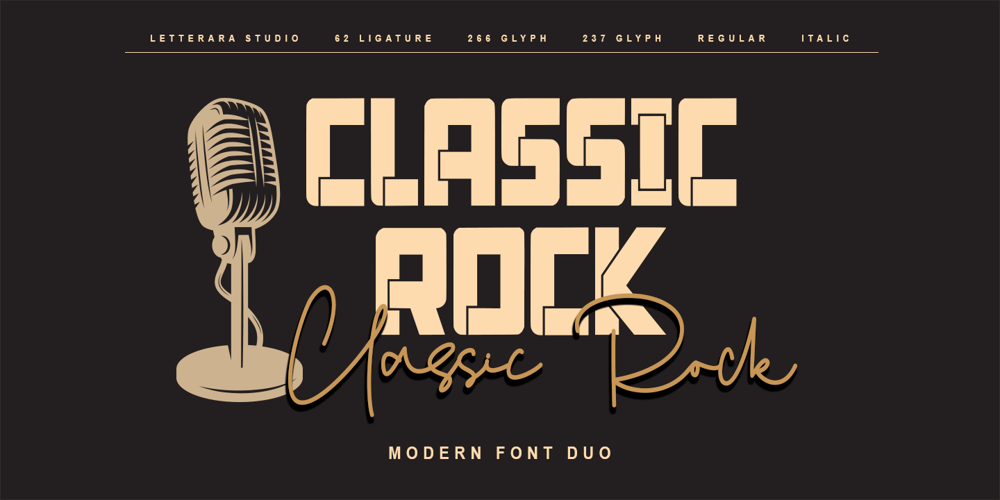 Classic Rock font