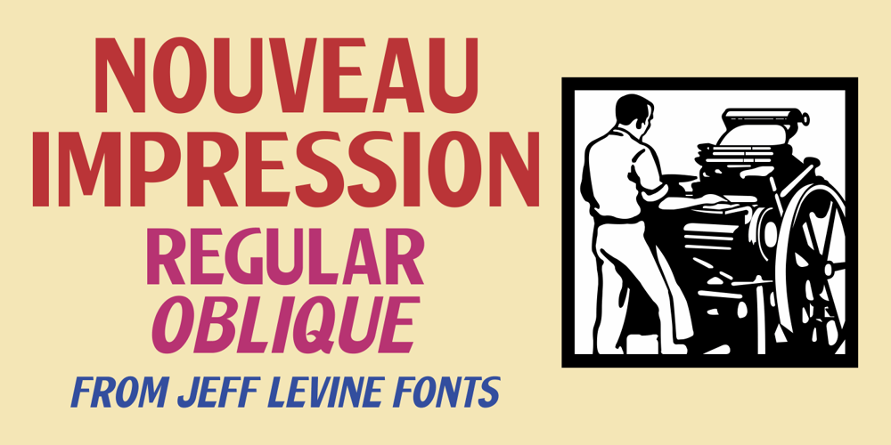 Nouveau Impression JNL font