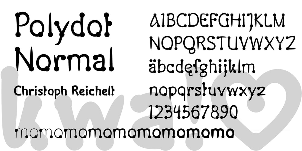 Polydot font