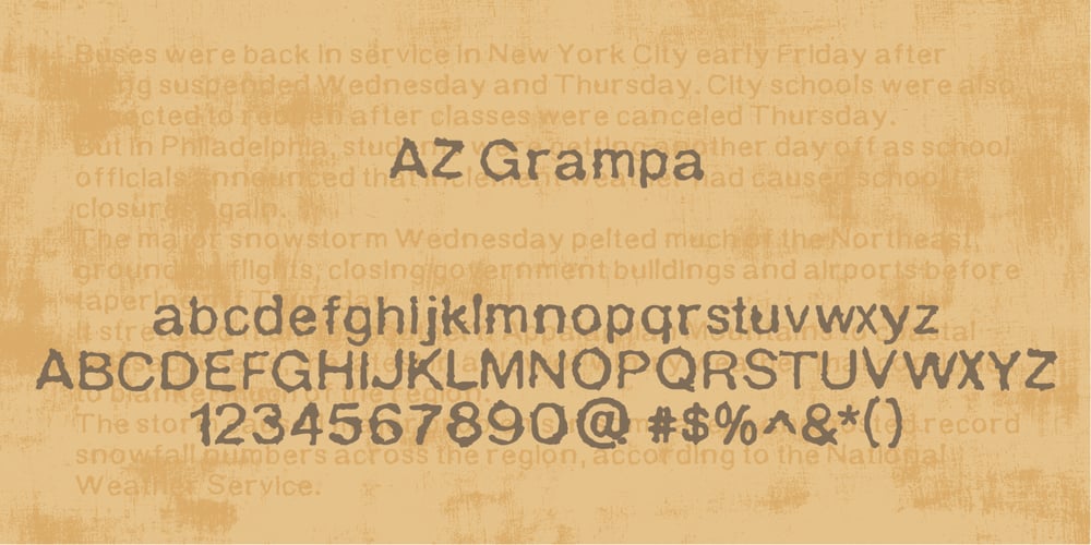 AZ Grampa font