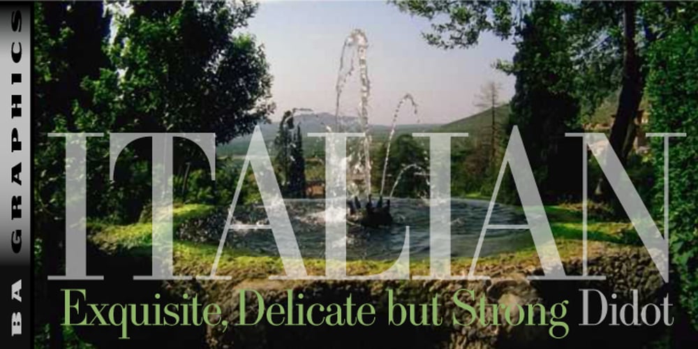 Italian Didot font