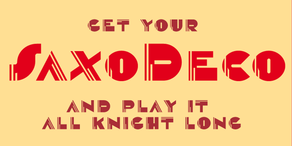 Saxo Deco font
