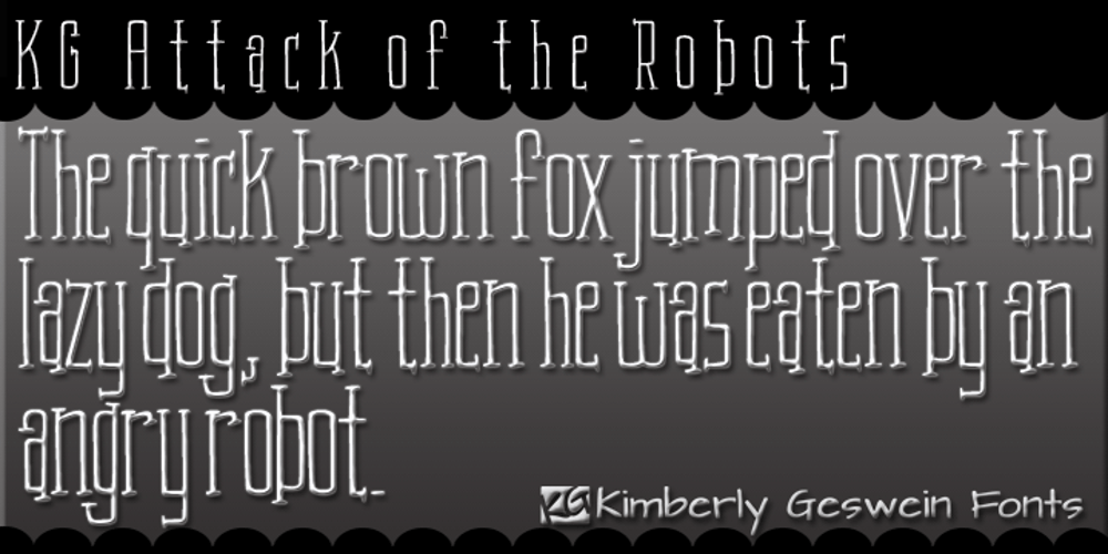 KG Attack Of The Robots font