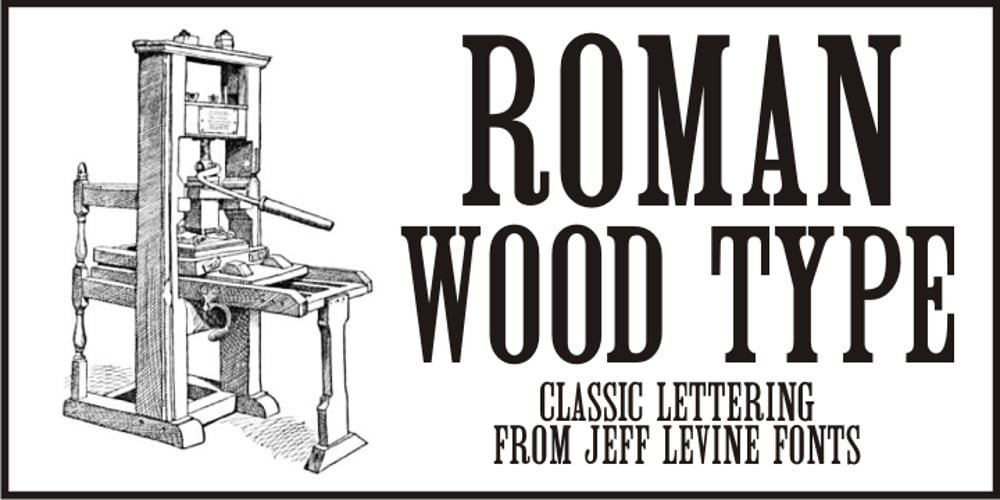 Roman Wood Type JNL font