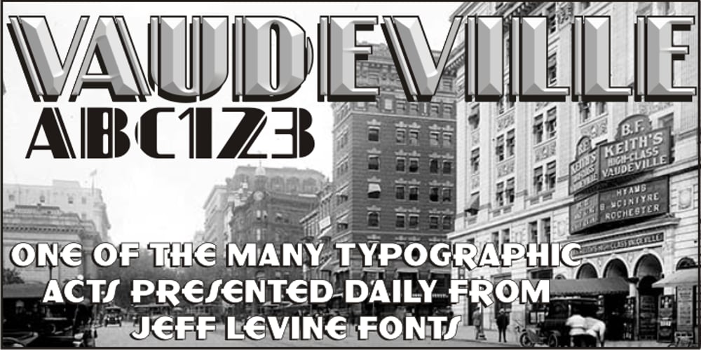 Vaudeville JNL font