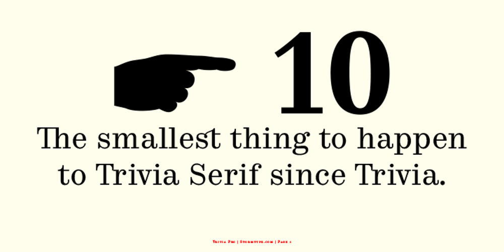 Trivia Serif 10 font