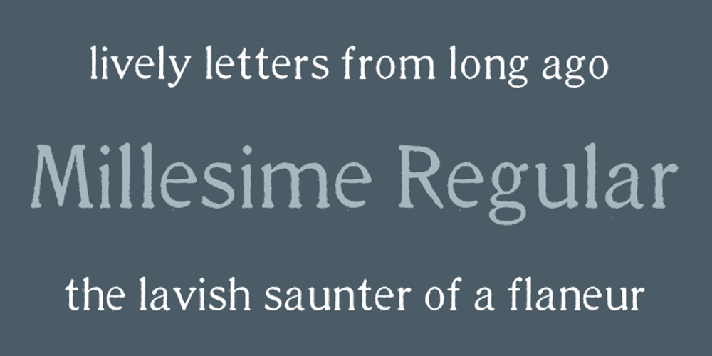 Millesime font