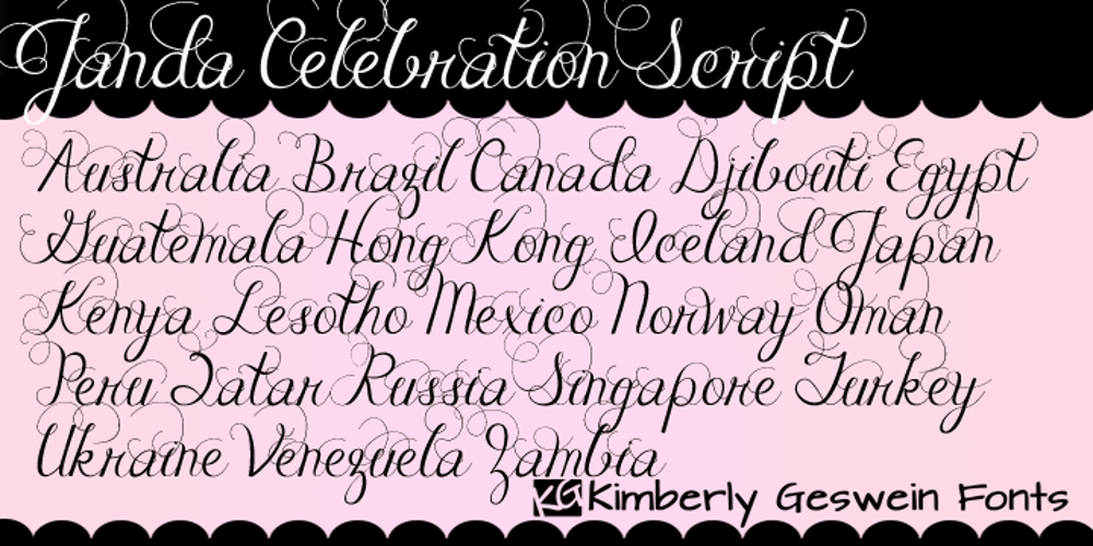Janda Celebration Script font