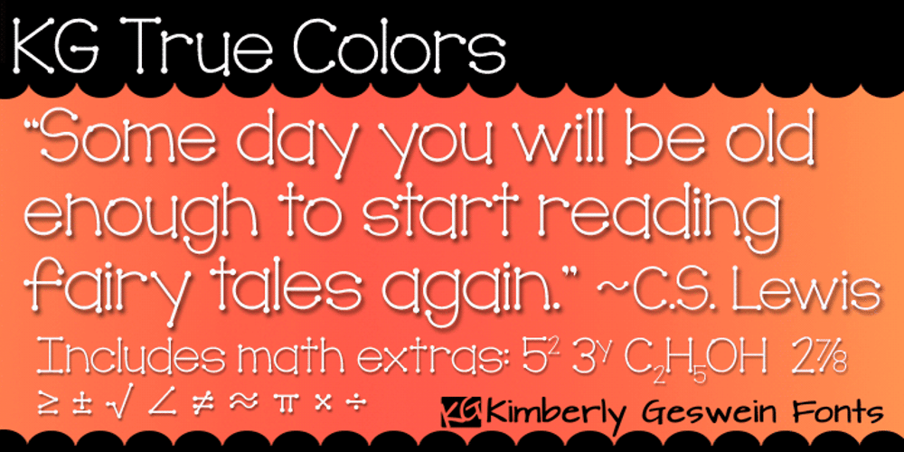 KG True Colors font