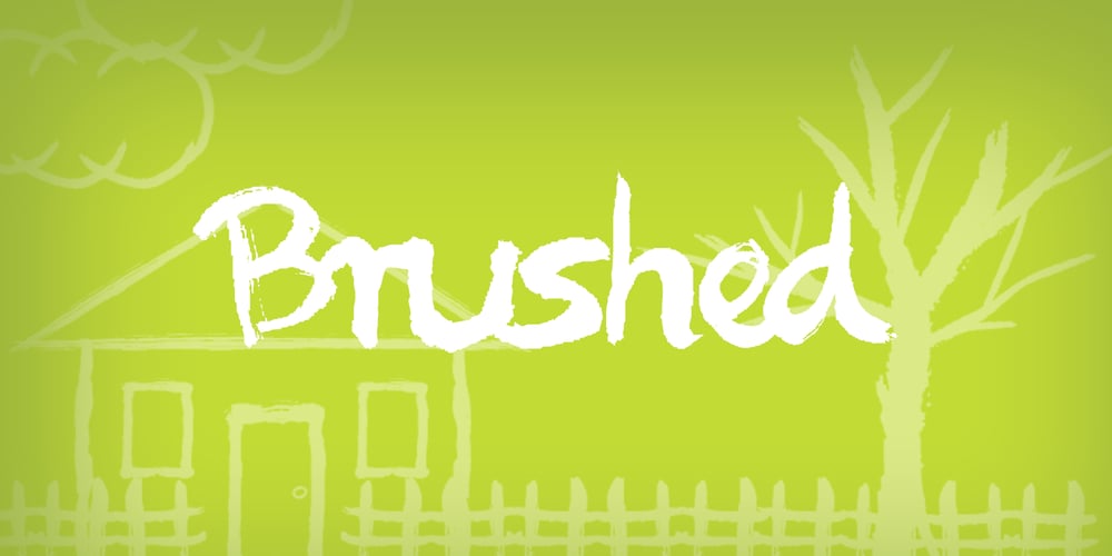Brushed font