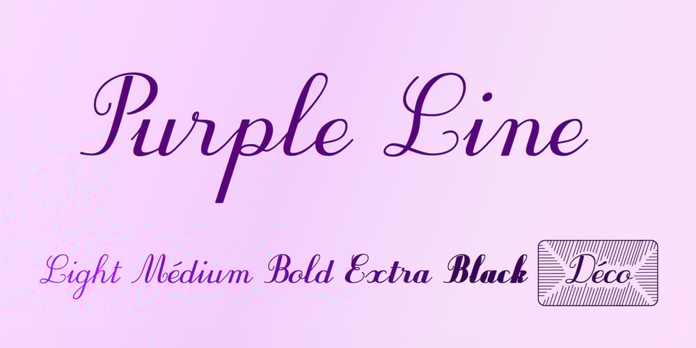 Purple Line font