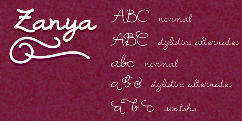 Zanya font