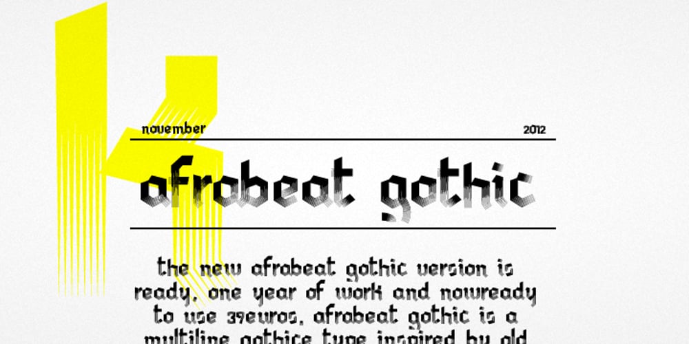 Afrobeat Gothic font