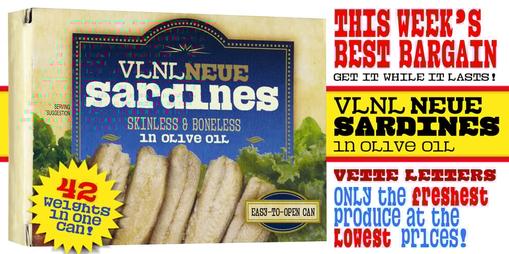 VLNL Neue Sardines font