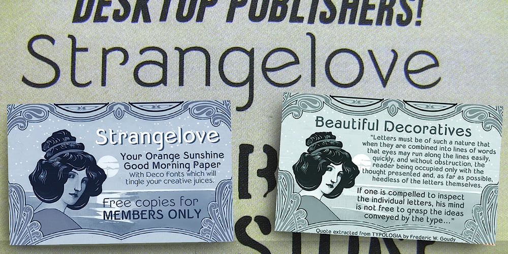 Strangelove font