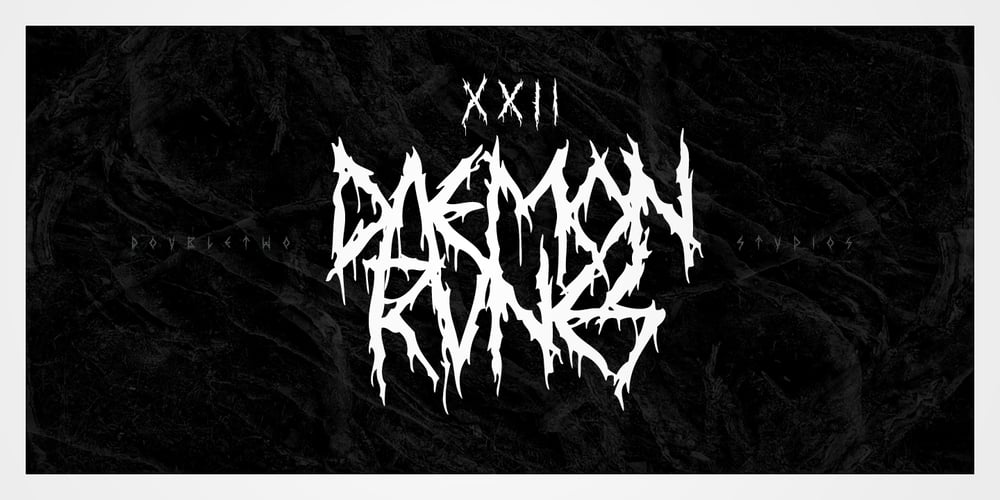 XXII DaemonRunes font
