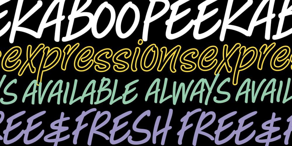 Peekaboo font