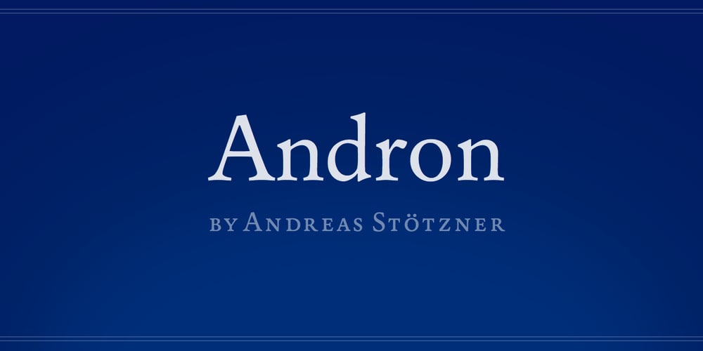 Andron 1 Latin Corpus font