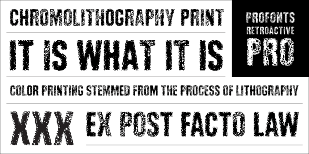 Retroactive font