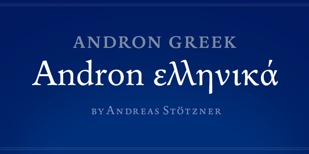 Andron 1 Greek Corpus font