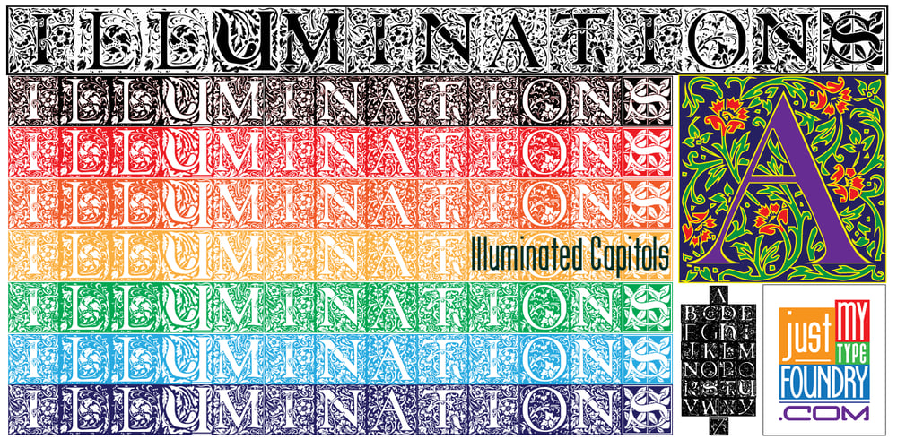 Illuminations Woodcut font