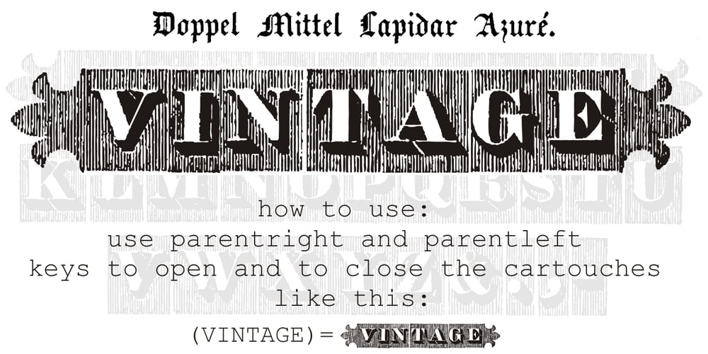 Doppel Mittel Lapidar Azure font