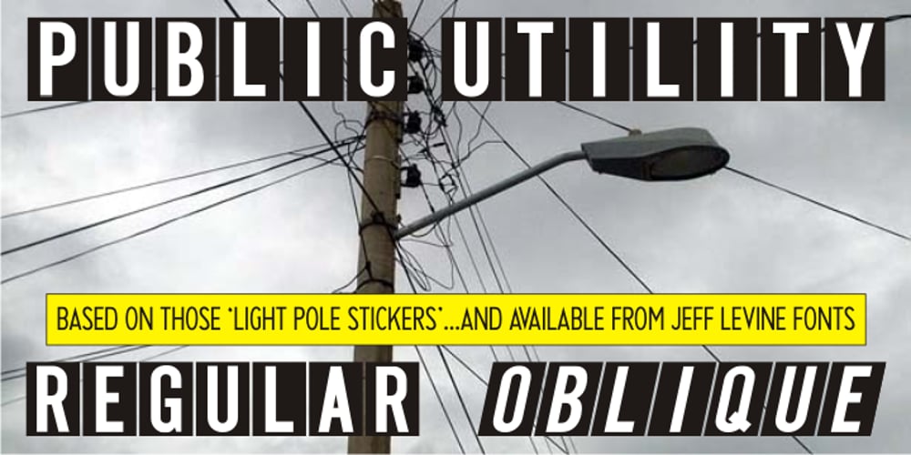Public Utility JNL font